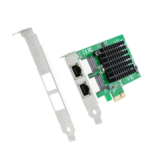 ipolex Intel 82576 Chip Dual NIC, 1Gb Network Card Compare to Intel E1G42ET NIC, PCI Express 2.1 X1, 2 RJ45 Ports, Ethernet Card Low Profile for Windows/Windows Server/Linux