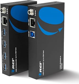 OREI USB Extender Over Ethernet 330ft USB 3.2 Gen1 5Gbps 4-Port USB Hub
