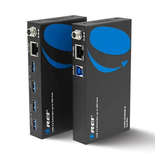 OREI USB Extender Over Ethernet 330ft USB 3.2 Gen1 5Gbps 4-Port USB Hub
