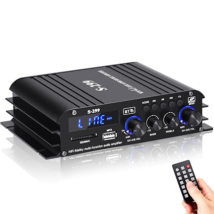 S299 Max 800W Bluetooth Home Audio Amplifier, RMS 40Wx4 4.1CH Bluetooth