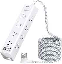Surge Protector Power Strip - 10 FT Extension Cord with 12 AC Outlets 4 USB - Image 1