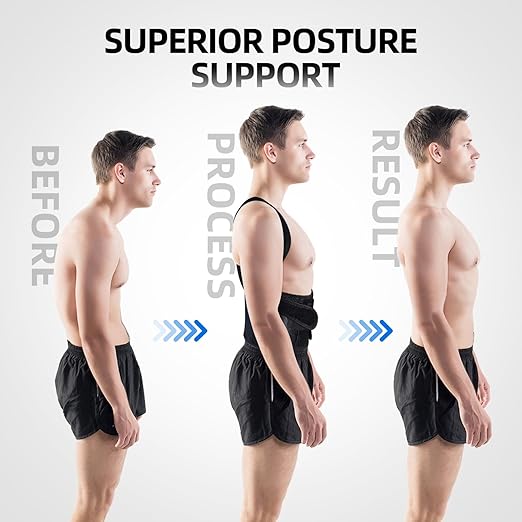 Upgraded Posture Corrector for Women & Men, Back Brace for Upper/Lower Back Pain, Herniated Disc, Sciatica，Adjustable Support & Bionic Panel XL (38"-42")