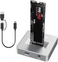ACASIS NVME SSD Reader Adapter, Aluminium Alloy Housing Fast Heat Dissipation, NVME to USB Docking Station, M.2 SSD to USB Adapter 10Gbps, Support M.2 (M Key) NVMe SSD and (B+M Key) SATA-Based SSD - Image 1