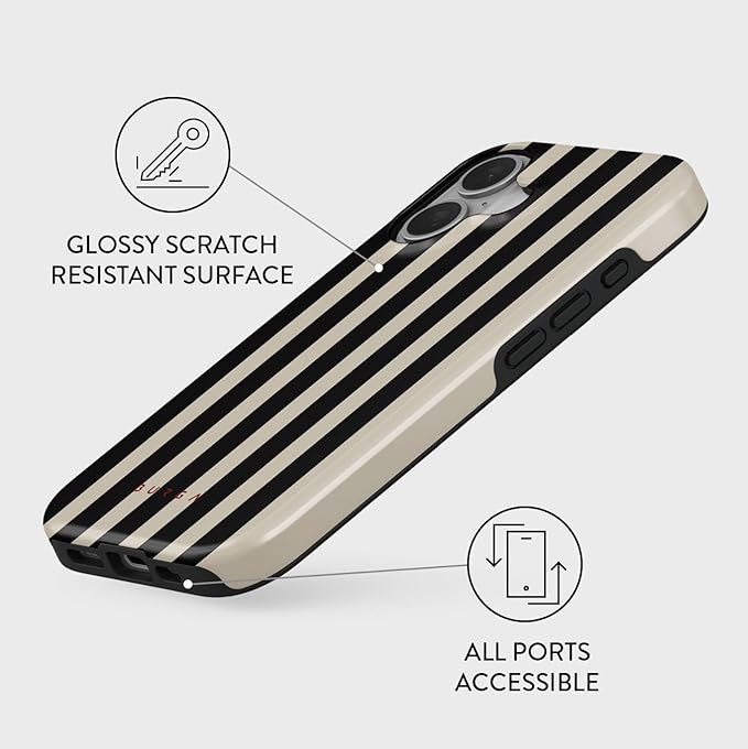 BURGA Phone Case for iPhone 16 - Cute, Trendy, Aesthetic, Pattern Phone Cover, Hard Shell Protection - fits Apple iPhone 16 Case for Women and Men