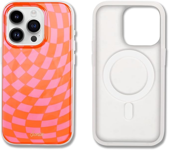 Sonix Case for iPhone 15 Pro Max | Compatible with MagSafe | 10ft Drop Tested | Checkered | Checkmate Pink