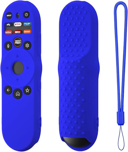 Hi Color Remote Cover for Vizio TV Remote XRT270 Smart TV Remote 2023, Silicone Vizio Remote Control Case Cover for VIZIO XRT270 Silicone Sleeve with Lanyard(Blue)