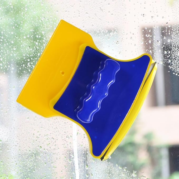 GOTOTOP Magnetic Window Cleaner Tools Double Side Magnetic Glass Cleaner Wiper with 2 Cleaning Cotton for Window