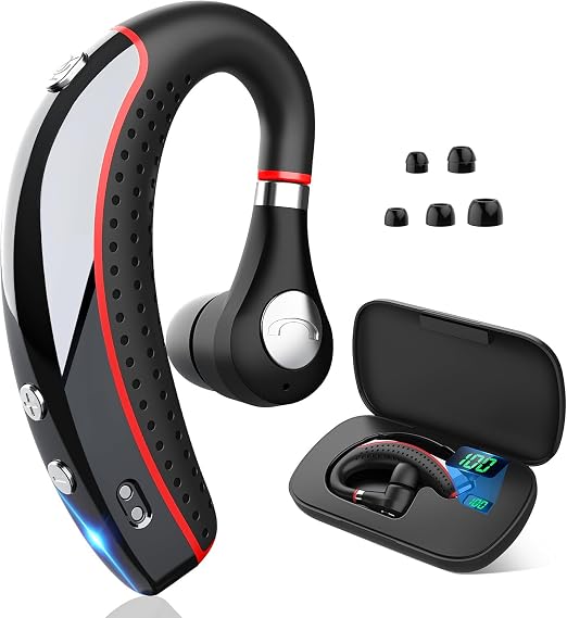 Bluetooth Headset V5.3, Wireless Earpiece with Mic for Work