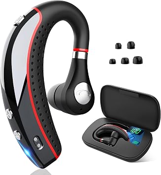 Bluetooth Headset V5.3, Wireless Earpiece with Mic for Work