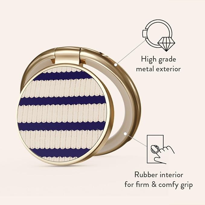BURGA Cell Phone Ring, Holder Grip and Stand - Finger Phone Grip for Back of Smartphone Case, Kickstand 360 Rotation, Universal Ring for iPhone Samsung Galaxy Huawei Google Pixel, Stylish Accessories