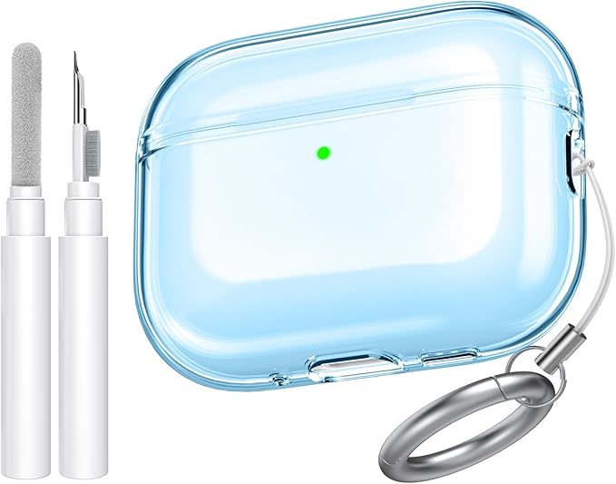 AhaStyle Clear Airpods Pro 3 Case Cover 2025 [Anti-Yellowing] Soft TPU Protective Skin for Apple AirPods Pro 3rd Generation Case with Cleaner Kit Support USB-C Charging Case and Wireless Charging