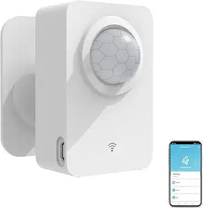 SENCKIT Smart Wi-Fi Motion Sensor: Wireless PIR Motion Detector with App Notification Alert and Large Area Detection, Battery or USB Powered, Contact Sensor for Home Security & Smart Home Automation