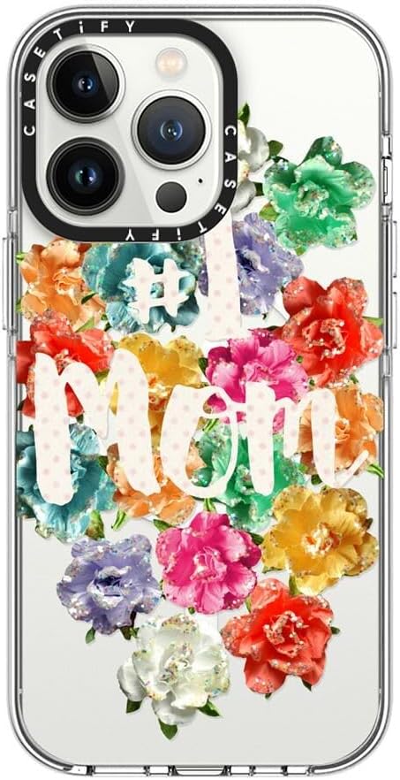 CASETiFY Clear iPhone 13 Pro Case [Not Yellowing / 6.6 ft. 3X Military Grade Drop Protection/Compatible with Magsafe] - #1 Mom - Clear