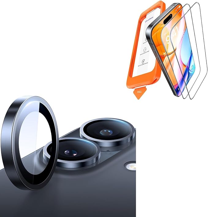 UltraGlass for iPhone 16 (Screen Protector+ Camera Protector) Black Titanium