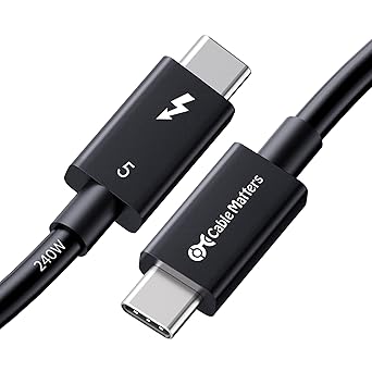 Cable Matters [Intel Certified] 80Gbps Thunderbolt 5 Cable, 3.3ft / 1m