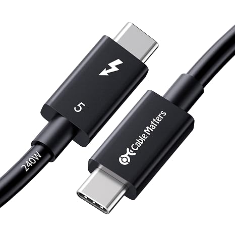 Cable Matters [Intel Certified] 80Gbps Thunderbolt 5 Cable, 3.3ft / 1m