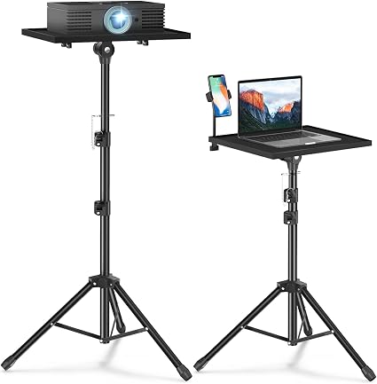Facilife Projector Stand Tripod - Laptop Tripod Projector Stand Adjustable Height 22 to 47 Inch, Projector Tripod Stand, Tripod for Projector, Projector Stand for Outdoor Movies