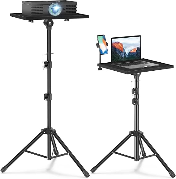 Facilife Projector Stand Tripod - Laptop Tripod Projector Stand Adjustable Height 22 to 47 Inch, Projector Tripod Stand, Tripod for Projector, Projector Stand for Outdoor Movies