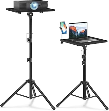 Facilife Projector Stand Tripod - Laptop Tripod Projector Stand Adjustable Height 22 to 47 Inch, Projector Tripod Stand, Tripod for Projector, Projector Stand for Outdoor Movies