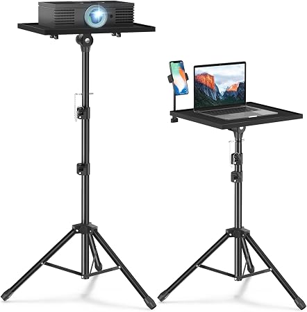 Facilife Projector Stand Tripod - Laptop Tripod Projector Stand Adjustable Height 22 to 47 Inch, Projector Tripod Stand, Tripod for Projector, Projector Stand for Outdoor Movies