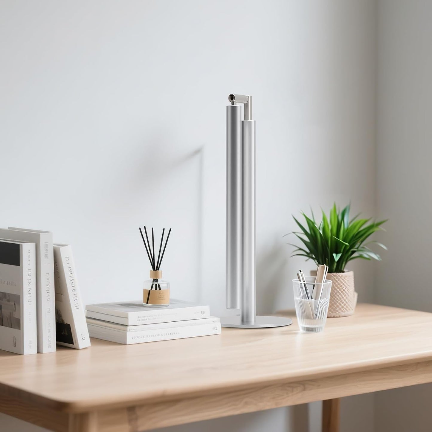 16 Inch Foldable LED Desk Lamp 4 Color Temps 15W 1200 Lumens Dimmable with Flexible Arm for Home Office Study Silver