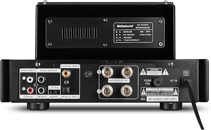 Nobsound MS-10D MKIII HiFi Bluetooth Hybrid Tube Power Amplifier Stereo Subwoofer Amp USB/Opt/Coax