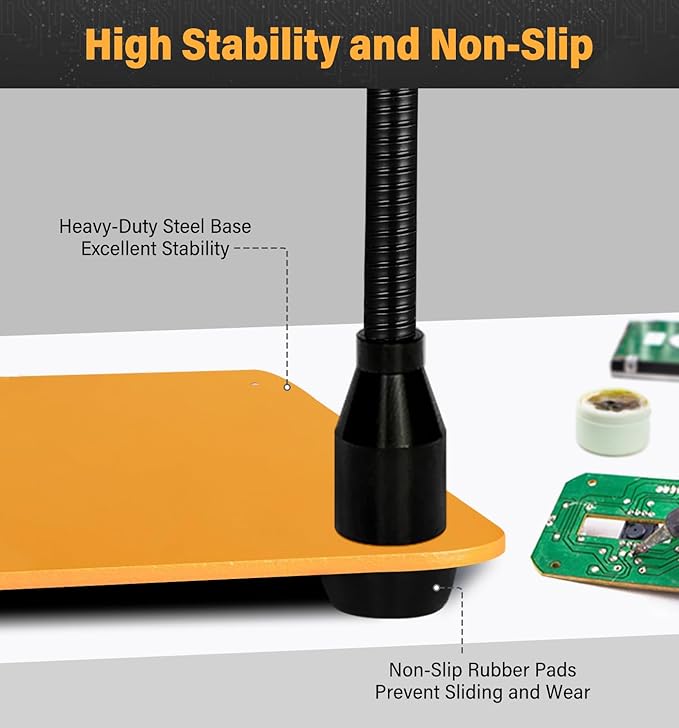 Helping Hands Soldering Station with 80cm 6X Magnifying Glass, 4 Flexible Arms Solder Helping Hands Magnifier and Third Hand Soldering Tool for Electronic Repair Soldering Jewelry Crafts