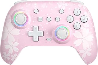 PHNIXGAM Pink Wireless Controller for Switch, Sakura - Image 1