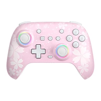 PHNIXGAM Pink Wireless Controller for Switch, Sakura