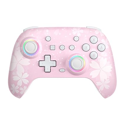PHNIXGAM Pink Wireless Controller for Switch, Sakura