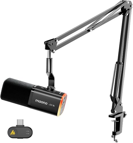 MAONO PD100W Wireless Dynamic Gaming Microphone for PC with USB-C Receiver