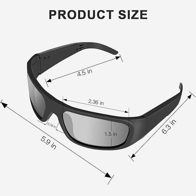 OhO sunshine, Polarized Sunglasses with Bluetooth Speaker, Open Ear Audio, Athletic/Outdoor UV Protection and Voice Control