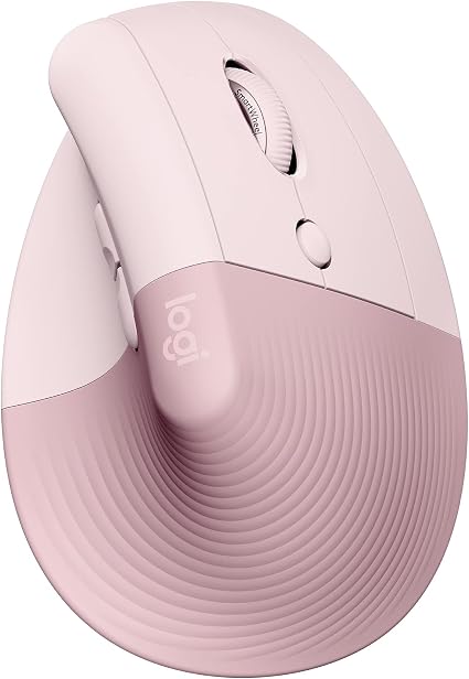 Logitech Lift Vertical Ergonomic Wireless Mouse - Rose