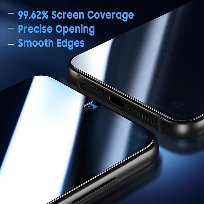 Uyiton UnBreak-Glass for Samsung Galaxy S23 Plus Privacy Screen Protector, [Ultrasonic Fingerprint Support][Auto-Alignment Frame] Scratch-Resistant Bubble-Free Tempered Glass Screen-2 Pack