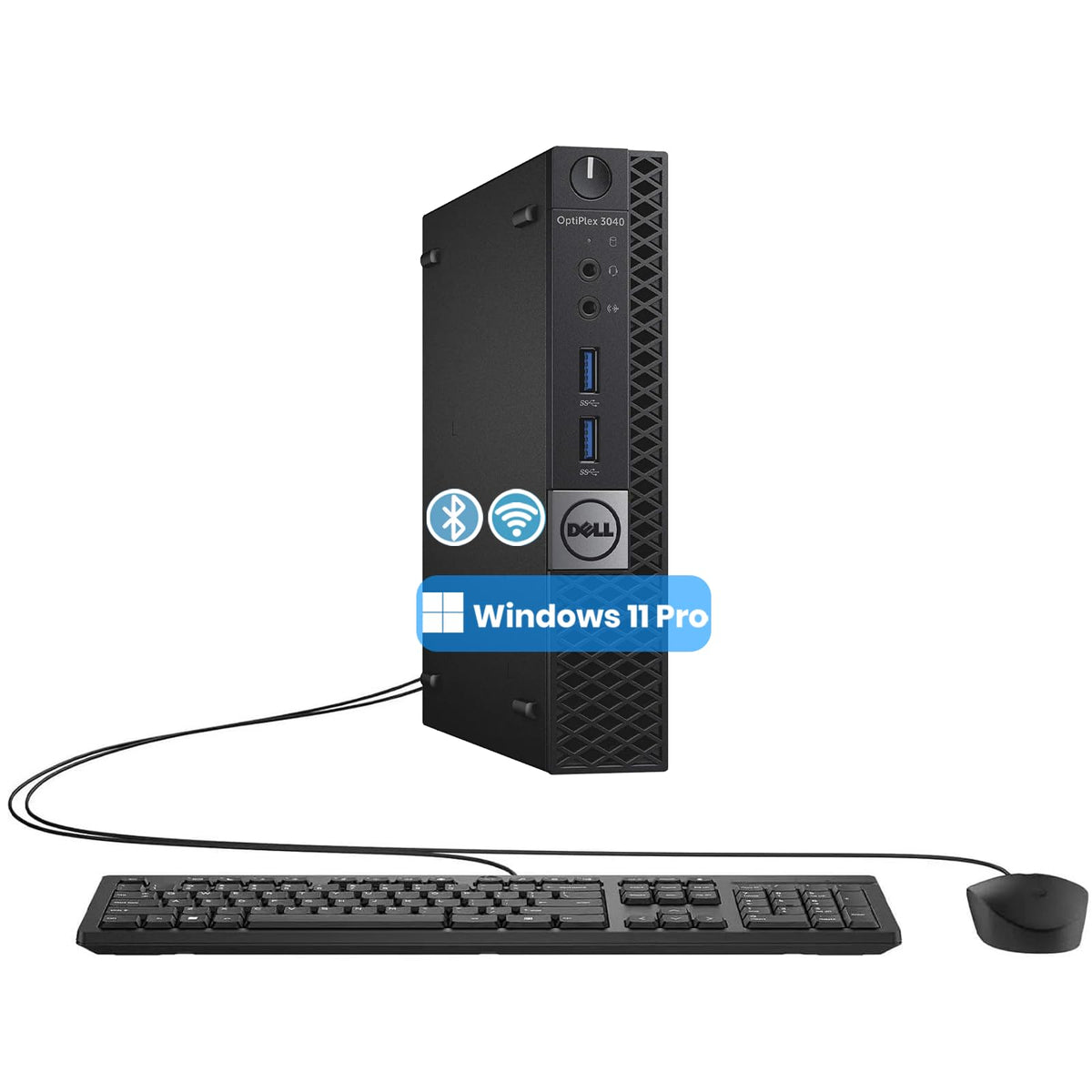 Dell OptiPlex 3040 Micro PC Mini Desktops, Intel Core 6th Gen 3.2GHz, 8 GB RAM, 256 GB SSD, WiFi, Bluetooth, Keyboard & Mouse, Windows 11 Pro (Renewed) - Image 1