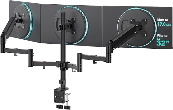 WALI Triple Monitor Mount for 13-32 inch Screens, up to 19.8 lbs per Arm