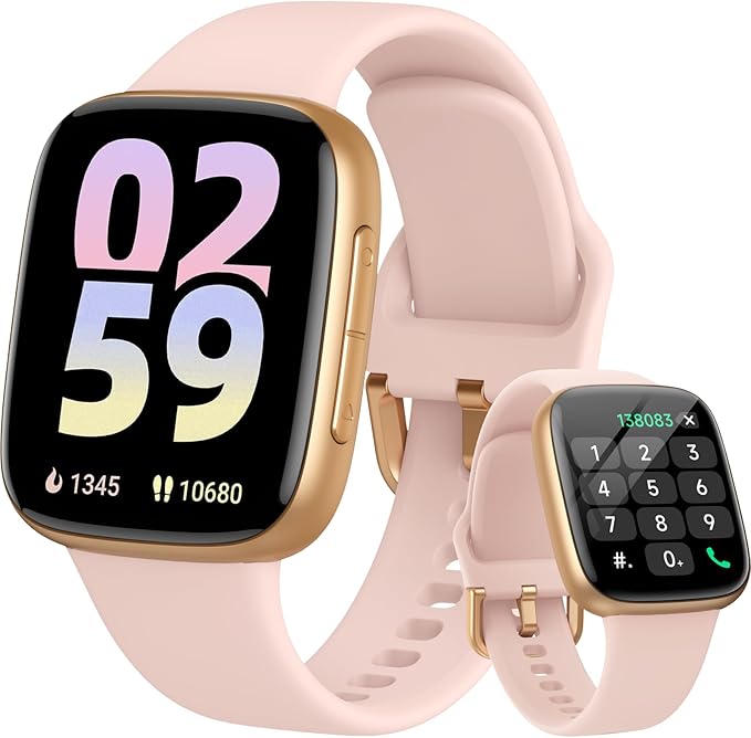 Gydom Smart Watch for Women/Men [1.85" AMOLED Screen Answer/Make Calls] Fitness Trackers with Heart Rate/Sleep/SpO2 Monitor Compatible Android & iPhone, 120+ Sports, IP68 Waterproof Reloj para Mujer