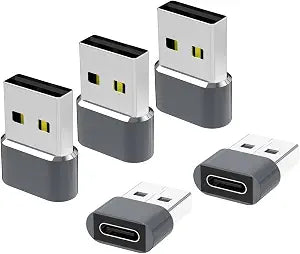 USB to USB C Adapter for iPhone 17 Charger 5Pack,USBC Female to A Male OTG Type C Converter for Apple Watch Ultra iWatch 7 8 9 10,iPhone 16 15 14 13 Plus Pro Max,AirPods,iPad,Car,Samsung S24