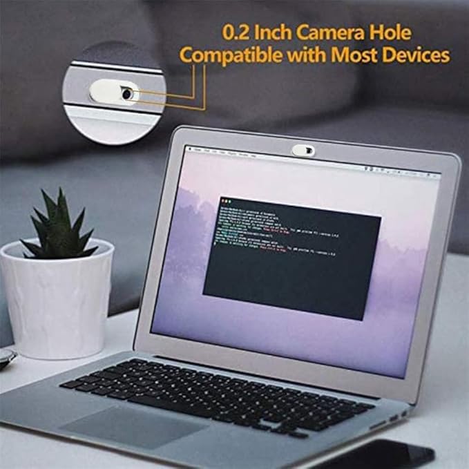 Webcam Cover (6 Pack), 0.03 inch Ultra Thin Laptop Camera Cover Slide for iPhone iPad MacBook Pro Computer iMac Cell Phone PC Accessories Camera Blocker Slider, Great for Privacy (White)