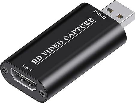 VIXLW 4K HDMI Video Capture Card, Cam Link Card, HDMI to USB 2.0 Game Audio Adapter, Record Capture Device for Streaming, Teaching, Gaming, Live Broadcasting, Video Conference [Windows]