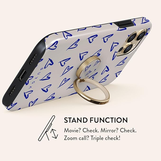 BURGA Cell Phone Ring, Holder Grip and Stand - Finger Phone Grip for Back of Smartphone Case, Kickstand 360 Rotation, Universal Ring for iPhone Samsung Galaxy Huawei Google Pixel, Stylish Accessories