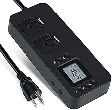 Electricity Usage Monitor, Briidea Power Consumption Watt Voltage Amp Meter Tester with 2 Outlets Electricity Analyzer Monitoring Device for Energy Saving - Image 1
