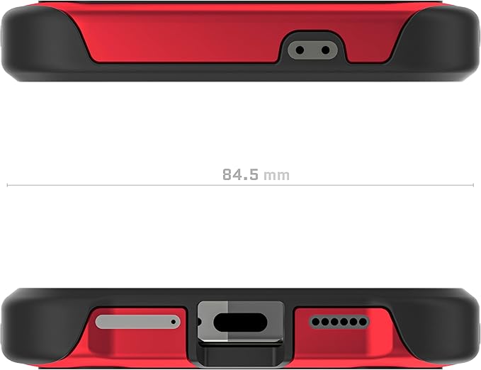 Ghostek Atomic Slim Galaxy S24 Plus Case with Shockproof Military Grade Aluminum Bumper, Clear Back and Wireless Charging Compatible Phone Cover Designed for 2024 Samsung Galaxy S24+ (6.7") (Red)