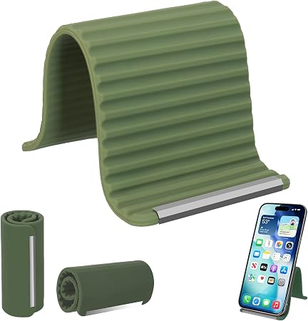 Flexible Silicone Phone Holder,Airplane Phone Holder （Green）