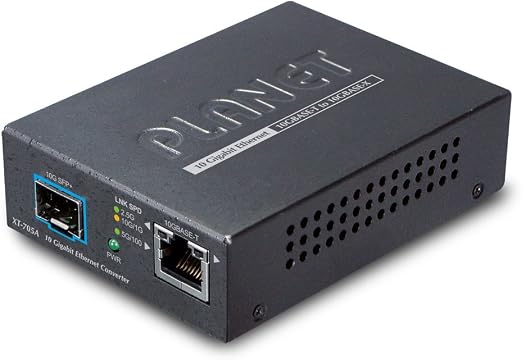 XT-705A with adapter-10G/5G/2.5G/1G/100M Copper to 10GBASE-X SFP+ Media Converter