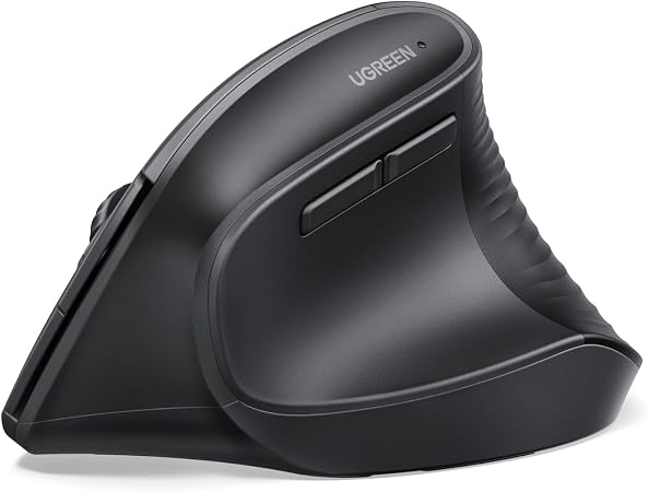 UGREEN Ergonomic Wireless Mouse, Bluetooth & 2.4G Wireless, Quiet Clicks