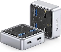 ORICO 4 Ports Zinc Alloy USB 3.2 Hub, 10Gbps USB Splitter for Laptop