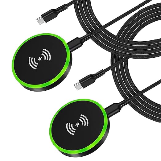 Android MagSafe Wireless Charger Pad with Stand??15W Fast Charging Magnetic Pad for Samsung Galaxy S25 Ultra/S24, iPhone 17/16e/15/14, Google Pixel 9a/10 Pro XL, AirPods, Qi-Enabled Cordless Charger