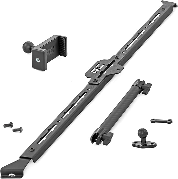 Rough Country Dash Mount Kit for Ford Bronco (2021??025) - Trail-Ready Phone & Device Mount w/ 8" Arm for Standard Devices