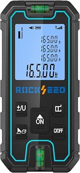 Laser Measuring Tool 165 Feet, RockSeed Portable Laser Measure, Digital Distance Measurement with 2 Bubble Levels, Laser Tape Measure with 5 Units Conversion